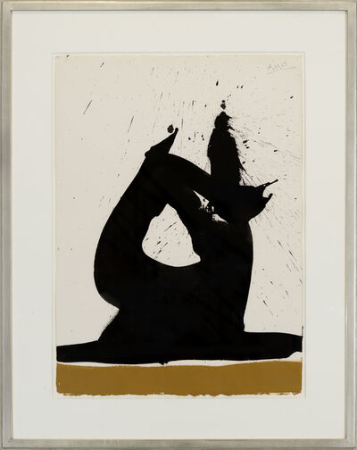 Robert Motherwell, ‘Black Image with Ochre ’, 1967