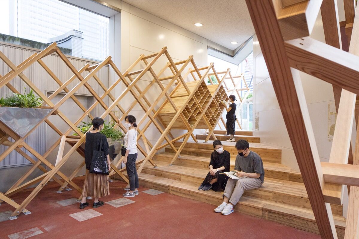 Farming Architects, installation view of The Space Coalition, 2020, at Yokohama Triennale 2020. Photo by Otsuka Keita. Courtesy of Organizing Committee for Yokohama Triennale.