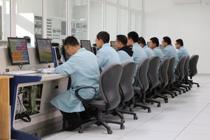 China space operators at the Neuquen Ground Station, Neuquen, Patagonia, Argentina