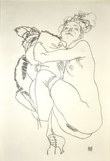 Crouching Nude of Woman