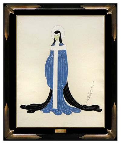Erté (Romain de Tirtoff), ‘ERTE Original Gouache Painting Signed Artwork Costume Dress Design Nude Female’, 1900-1949