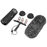 Handheld Mic Windshield Suspension System, BOYA BY-WS1000 Shotgun Microphone Blimps with XLR Cable for 20-22mm Diameter Shotgun Microphones for Canon Nikon Sony DSLR Camcorder Recorder