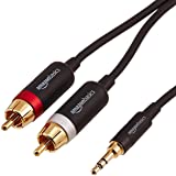 AmazonBasics 3.5mm to 2-Male RCA Adapter Audio Stereo Cable - 4 Feet