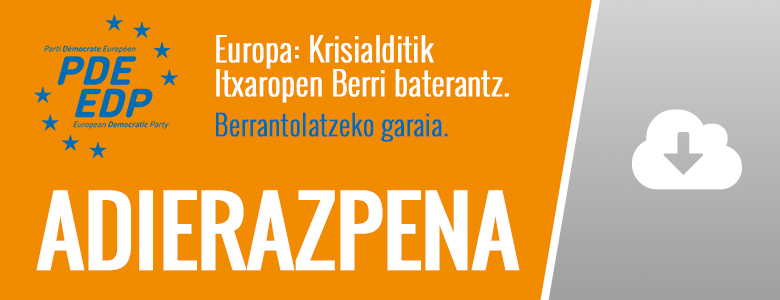 ADIERAZPENA - Europa: Krisialditik Itxaropen Berri baterantz. Berrantolatzeko garaia.