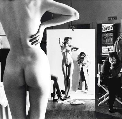 Helmut Newton, ‘Self Portrait with Wife and Models’, 1978