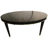 Ralph Lauren Hollywood Regency Style Ebony Dining Table, "One Fifth Paris"