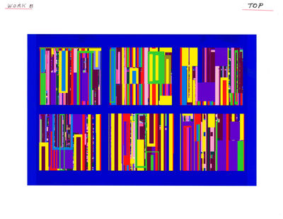 Charleen Kavleski, ‘Quilt Top Study #6: New Blue Binding’, 2020