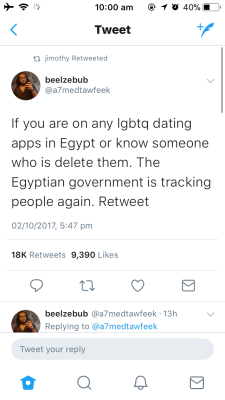 spuriusbrocoli:
“ annabethchasy:
“important!!
”
This is happening. (BBC link.)
And the inciting incident? There was a concert in Cairo by the Lebanese band Mashrou’ Leila (whose lead singer Hamed Sinno is openly gay and an advocate of LGBTQ rights)...