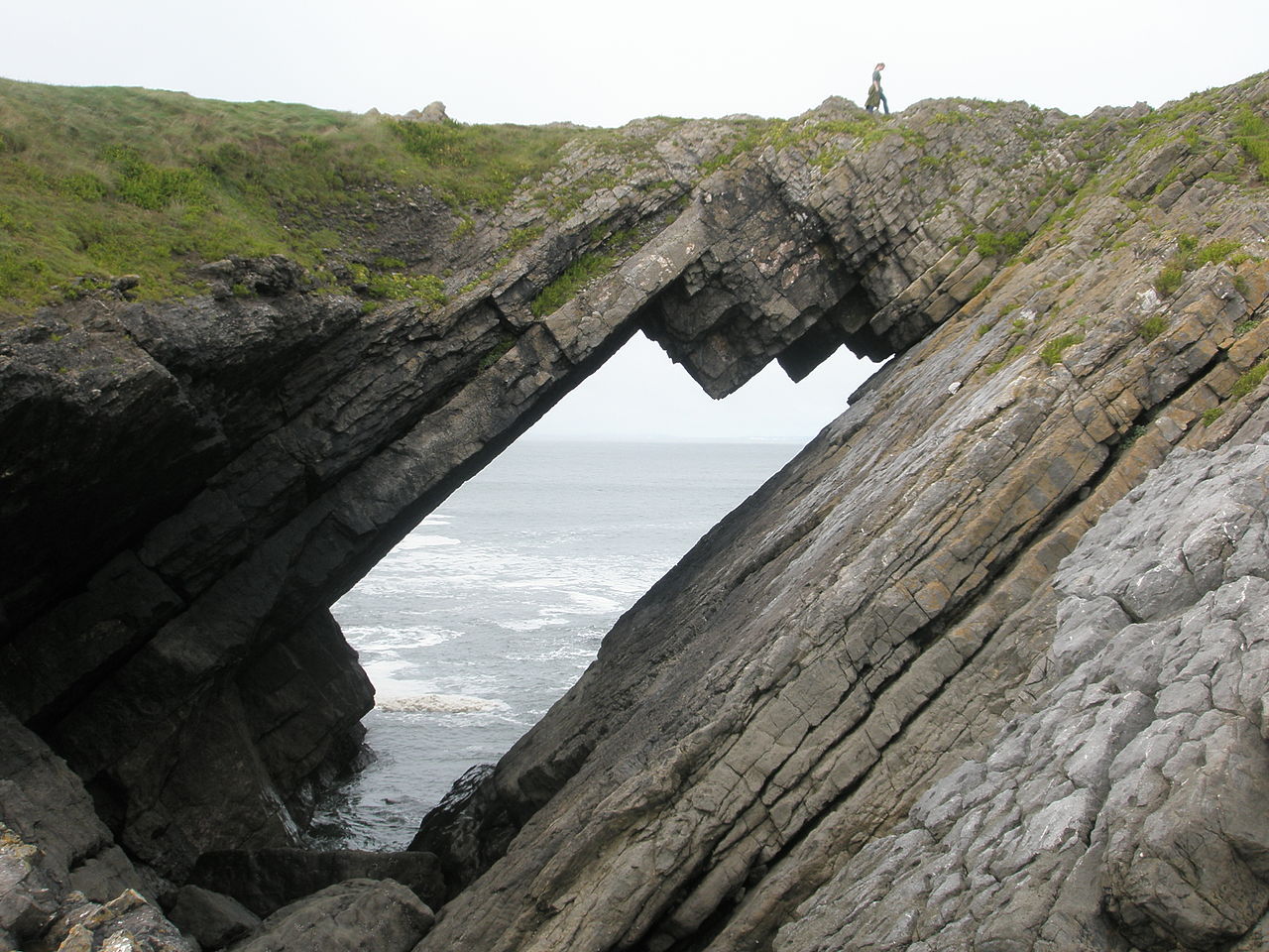 jayxenos:
“ Devil’s Bridge, Worm’s Head island, Rhossili, Wales by Deborah Smith
”