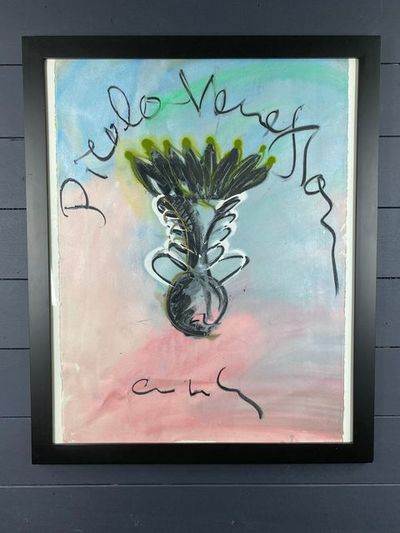 Dale Chihuly, ‘Dale Chihuly Picolo Venitian II Venetian Charcoal and Watercolor Drawing’, C. 1997 -1999