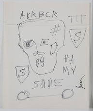 AKRBCR signed Jean-Michel Basquiat Drawing