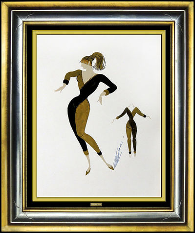 Erté (Romain de Tirtoff), ‘ERTE Original Painting Signed Gouache Artwork Costume Dress Design Moulin Rouge’, 1950-1969