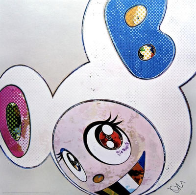 Takashi Murakami, ‘And Then × 6 (White: The Superflat Method, Pink and Blue Ears)’, 2013
