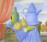 Still life with green bottle