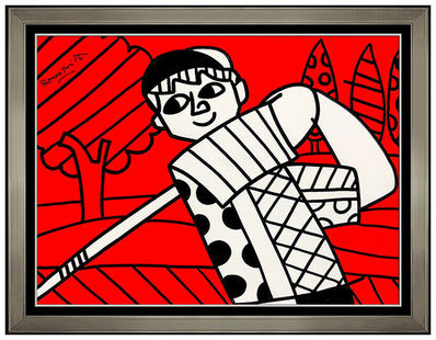 Romero Britto, ‘Romero Britto Original Acrylic Painting On Canvas Signed Golf Sports Artwork SBO’, 2003