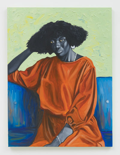 Otis Kwame Kye Quaicoe, ‘Lady on Blue Couch’, 2019