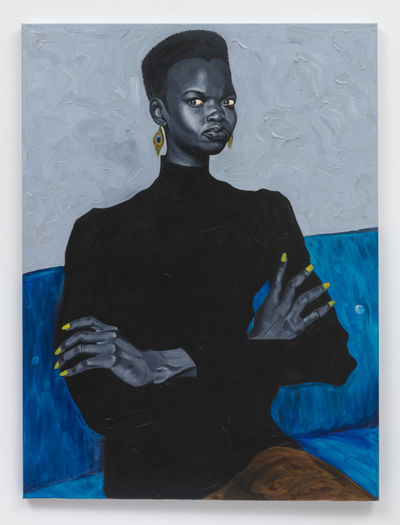 Otis Kwame Kye Quaicoe, ‘Nykhor on Blue Couch’, 2019