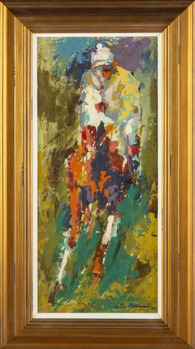 LeRoy Neiman, ‘Original Signed Oil Painting Horse & Jockey, 48K Appraisal ’, 1960