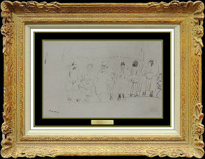 JULES PASCIN Original Drawing Charcoal Signed Artwork Figurative Women Authentic