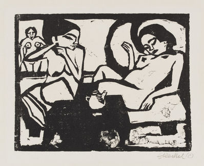 Erich Heckel, ‘Two Girls in the Studio’, 1910