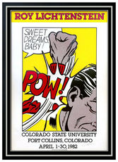 Roy Lichtenstein Sweet Dreams Baby POW Hand Signed Color Screenprint Comic Art