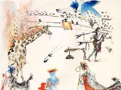 Salvador Dalí, ‘The Burning Giraffe from the Tauromachie Suite’, 1966-1967