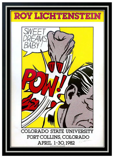 Roy Lichtenstein, ‘Roy Lichtenstein Sweet Dreams Baby POW Hand Signed Color Screenprint Comic Art’, 1982