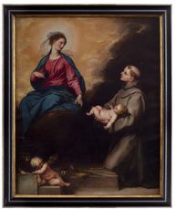 Presentation of the baby Jesus by Saint Anthony to the Virgin Mary   