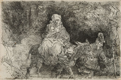 Rembrandt van Rijn, ‘The Flight into Egypt: Crossing a Brook’, 1654