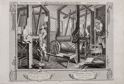 William Hogarth, ‘Industry and Idleness, the complete set of twelve etchings with some engraving’, 1747