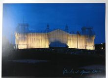 "Wrapped Reichstag" Project, SIGNED, Offset Color Lithographic Poster LARGE