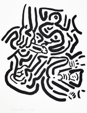Keith Haring, Bad Boys, 1986, portfolio of 6 screenprints.