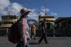 People wearing masks at Circular Quay, Sydney. generic ferry, transport, buses. mandatory mask. COVID-19 pandemic Coronavirus. 13th January 2021 Photo Louise Kennerley SMH