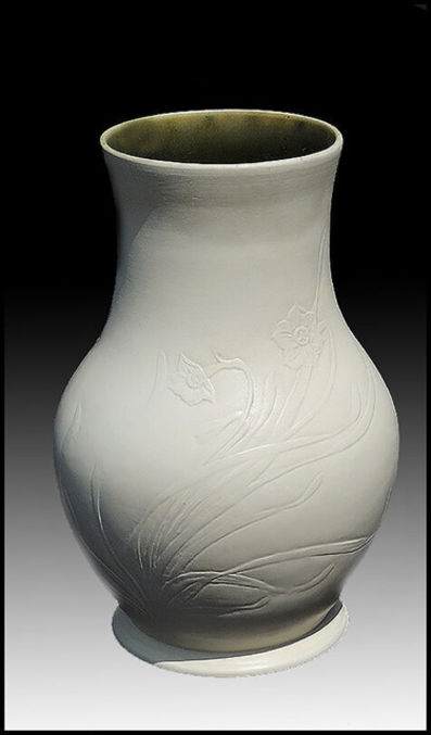 Louis Comfort Tiffany, ‘Louis Comfort TIFFANY Original Bisque Pottery Ceramic Signed Flower Vase Antique’, 20th Century