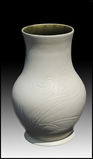 Louis Comfort TIFFANY Original Bisque Pottery Ceramic Signed Flower Vase Antique