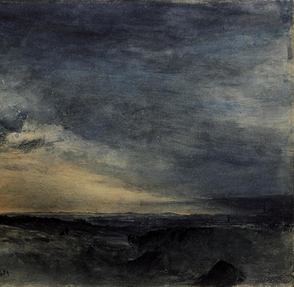 Die Sonnenfinsternis über Wien am 8. Juli 1842. 1842. Aquarell. 30,7 : 44 cm. Bezeichnet li. u. Wien am 8t Juli 1842 R Alt. Wien Museum Inv. 105390. Wien Museum |