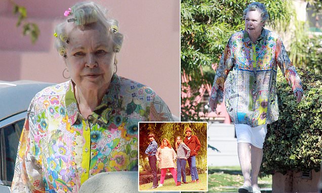 Mamas & the Papas singer Michelle Phillips seen in curlers in LA