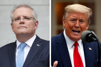 Donald Trump awarded Prime Minister Scott Morrison with the Legion of Merit. 