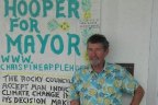 Rockhampton mayoral candidate Chris “Pineapple” Hooper has a shop on East Street that is used as a community centre.