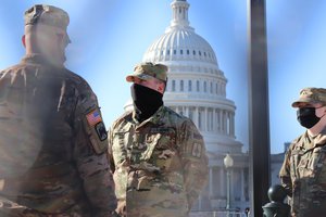 National Guard troops reinforce security around the US Capitol ahead of Joe Biden inauguration, in Washington DC