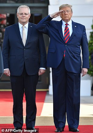 Mr Morrison had a message for those slamming him for not directly criticising the outgoing Republican president, who leaves office on Thursday morning, Australian time. Scott Morrison is pictured with Donald Trump in Washington in September 2019