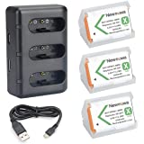 NP-BX1 Newmowa Replacement Battery (3-Pack) and 3-Channel USB Charger Set for Sony NP-BX1 and Sony Cyber-Shot DSC-RX100,DSC-R