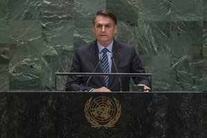 Jair Messias Bolsonaro, President of the Federative Republic of Brazil, addresses the general debate of the General Assembly’s seventy-fourth session,New York,24 September 2019