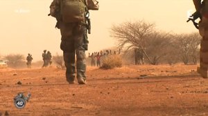 French soldiers and Malian military northeast of Gao in 2017 during Operation Barkhane, Mali