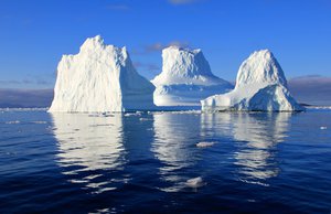 An iceberg is a large piece of freshwater ice that has broken off a glacier or an ice shelf and is floating freely in open water, Oct. 4, 2014.