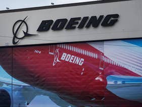 A Boeing logo is seen at the company's facility in Everett, Washington, U.S. January 21, 2020.  