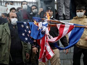 A demonstration in Tehran last week following Mohsen Fakhrizadeh;s killing, November 2020.