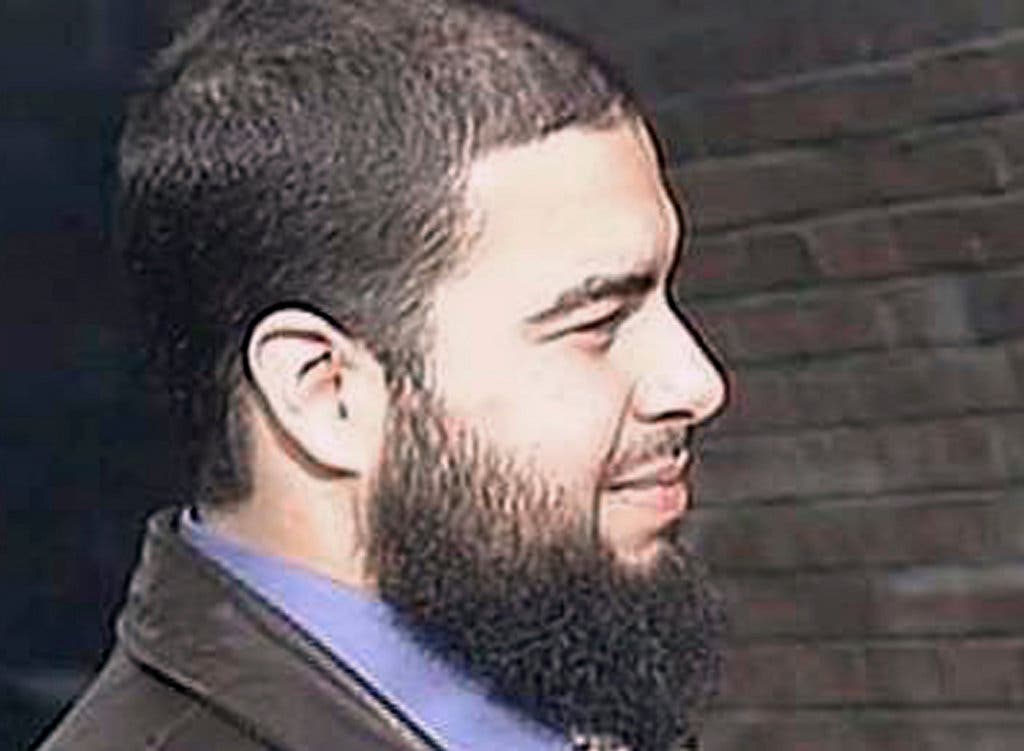 A video image of Tarek Mehanna outside federal court in Boston in 2009.