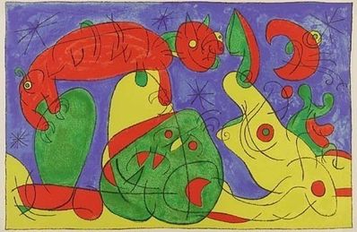 Joan Miró, ‘La Nuit, L'Ours, pl. XI, from Suites for Ubu Roi’, 1966