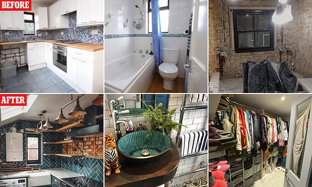 Couple spend £50,000 transforming their dated home into a modern paradise